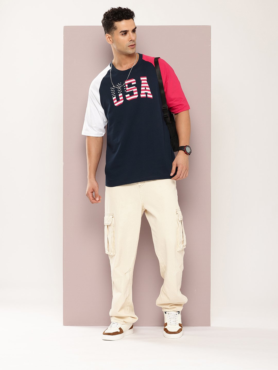 Mens Half Sleeve Round Neck Oversized Fit T-Shirts