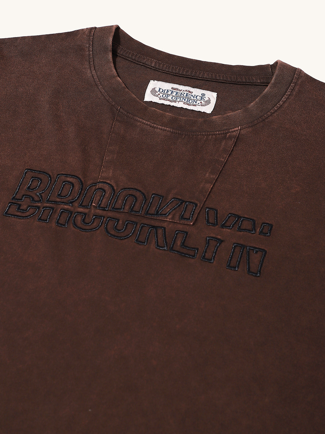 Mens Half Sleeve Round Neck Embroidered Oversized Fit Tshirts