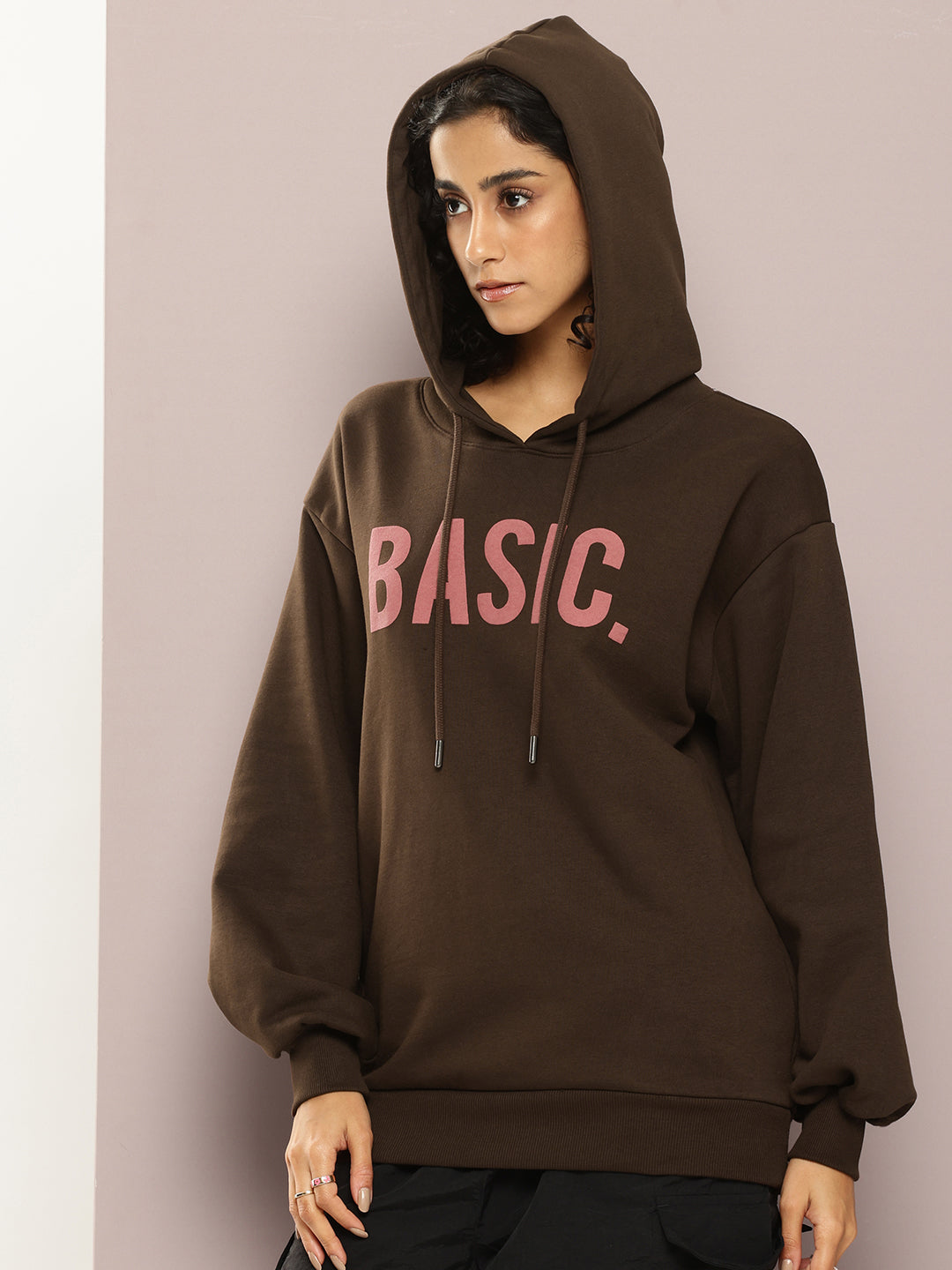 Womens Long Sleeve Oversized Hooded Sweatshirt
