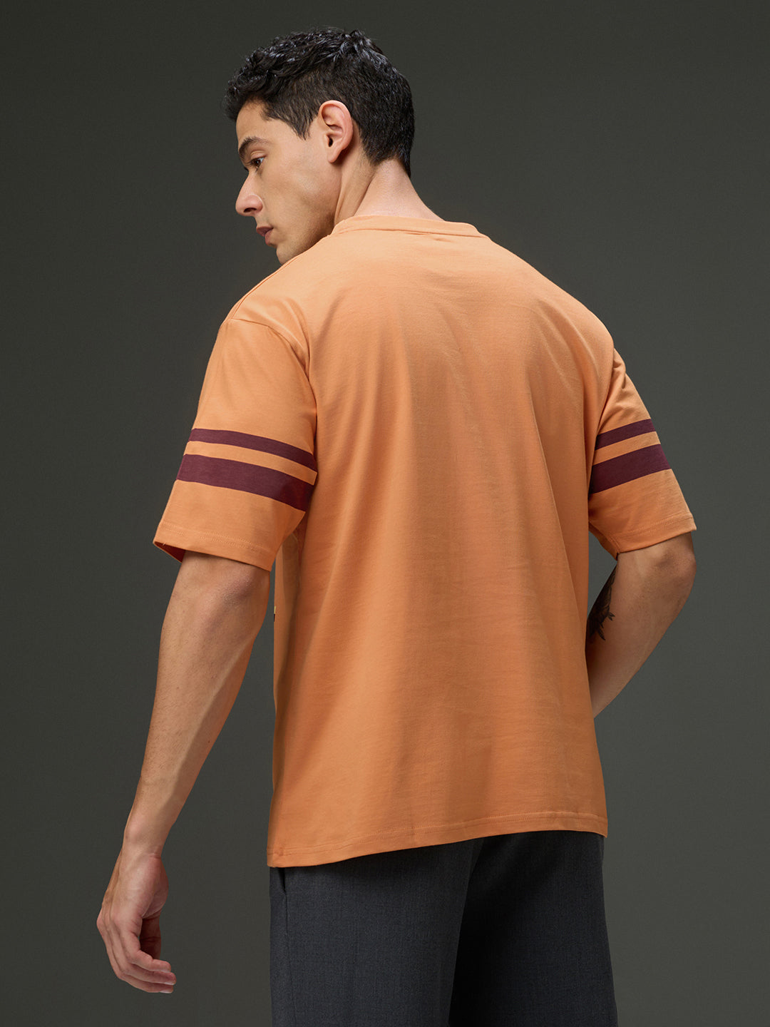 Mens Round Neck Half Sleeve Printed Oversized Fit Tshirt