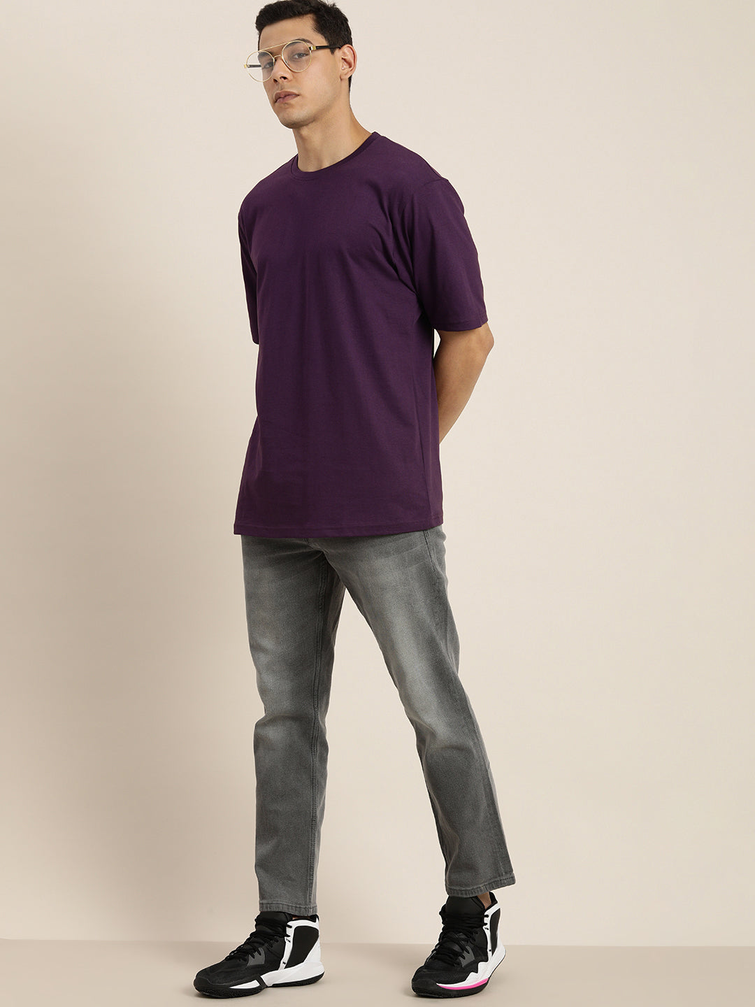 Mens Half Sleeve Round Neck Oversized Fit T-Shirts
