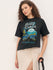 Womens Half Sleeve Round Neck Printed Oversized Fit Tshirts