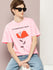 Womens Half Sleeve Round Neck Printed Oversized Fit Tshirts