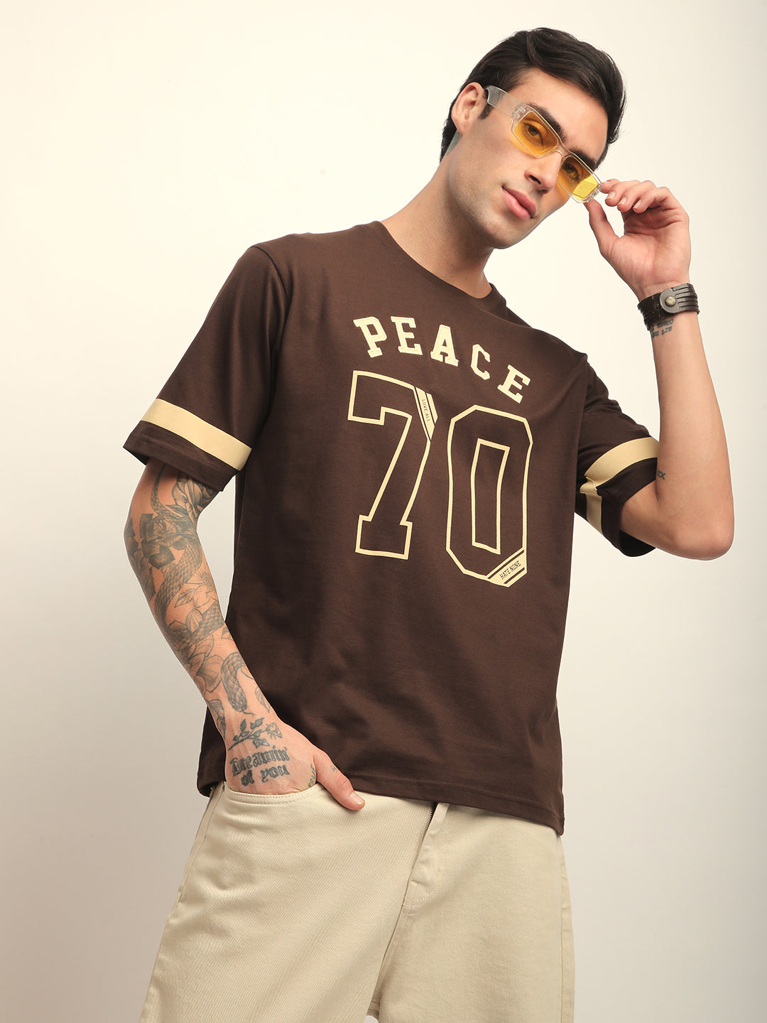 Mens Half Sleeve Round Neck Printed Oversized Fit Tshirts