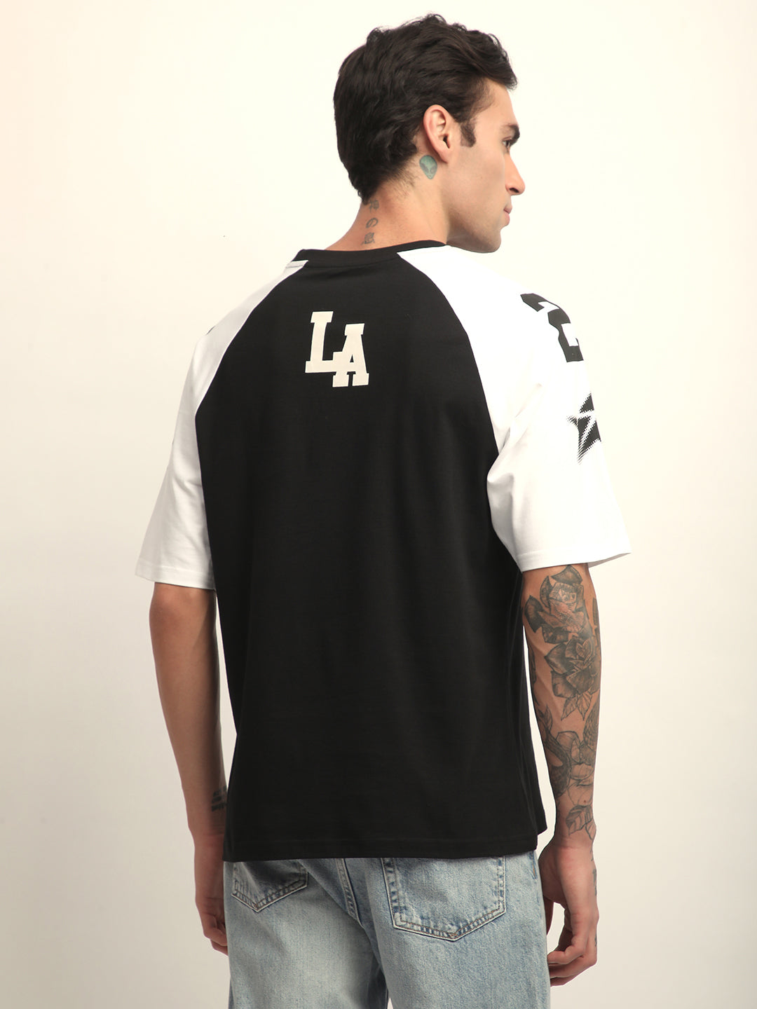 Mens Half Sleeve Round Neck Printed Oversized Fit Tshirts