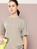 Womens Short Sleeve Round Neck Oversized Polyster Tshirt