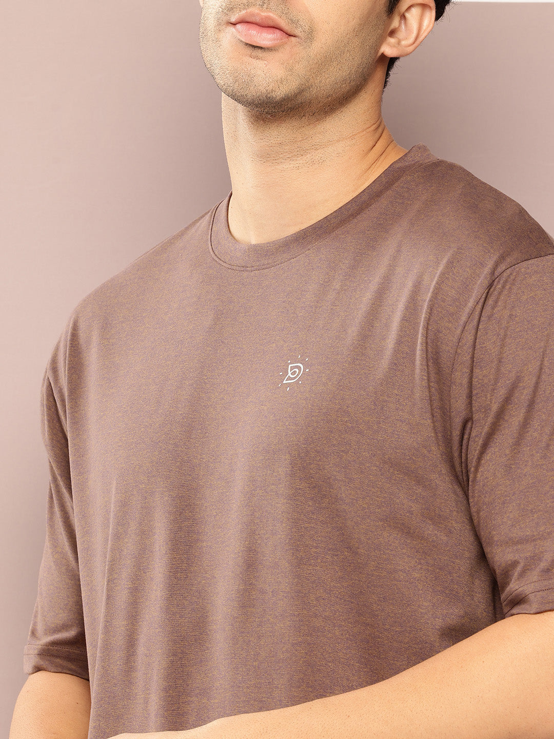 Mens Short Sleeve Round Neck Oversized Polyster Tshirt
