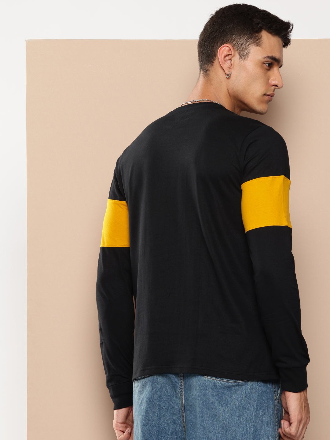 Mens Full Sleeve Round Neck Printed Regular Fit Tshirts