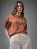 Womens Printed Round Neck Oversized Fit Tshirt