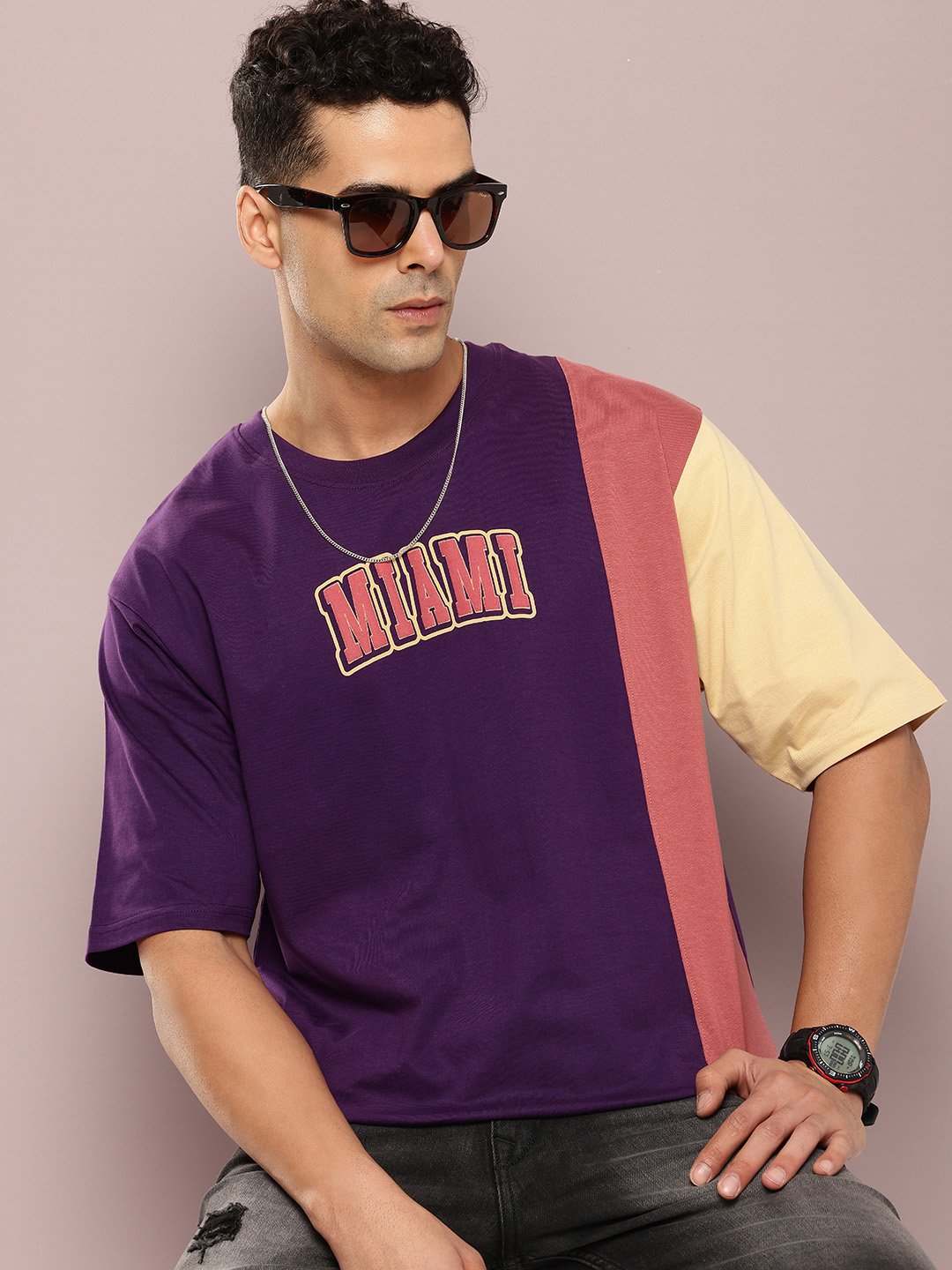 Mens Half Sleeve Round Neck Oversized Fit T-Shirts