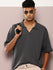 Mens Half Sleeve Polo Neck Solid Oversized Fit Tshirts