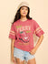 Womens Printed Oversized Cotton T-Shirt