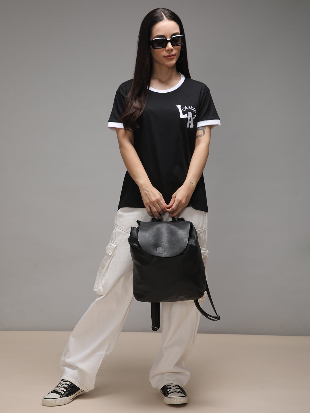 Womens Half Sleeve Round Neck Embroidery Boxy Fit Tshirts