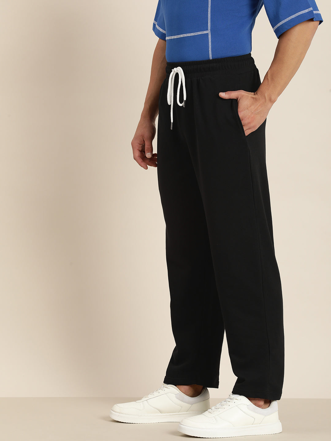 Men Lightweight Relaxed Fit Baggy Korean Pant