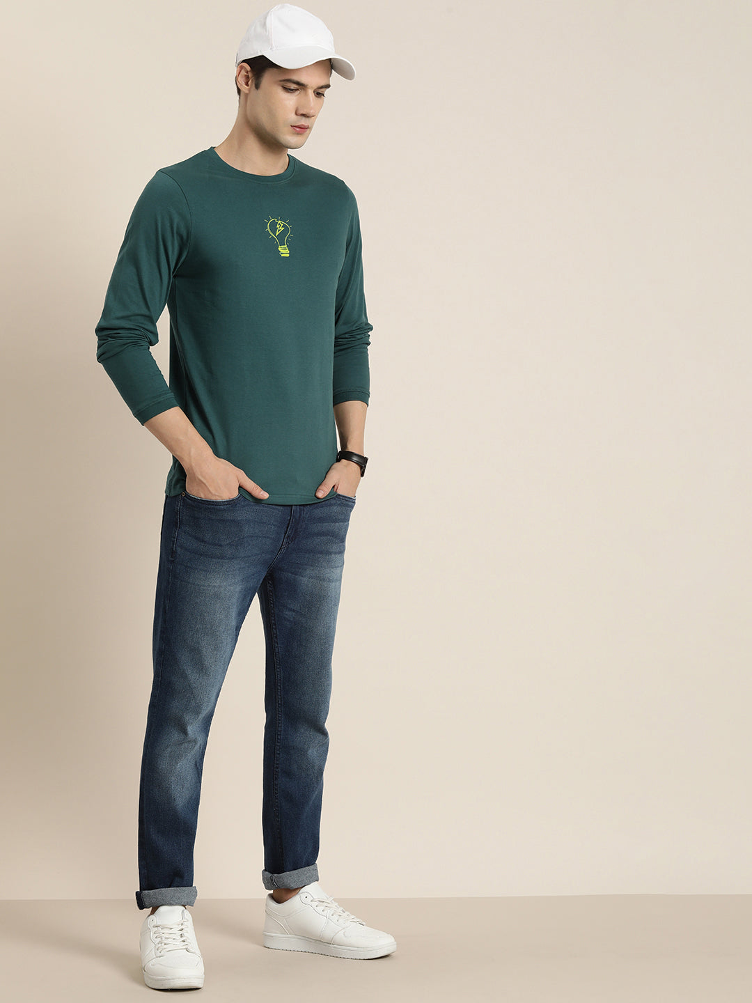 Mens Full Sleeve Round Neck Regular Fit T-Shirts