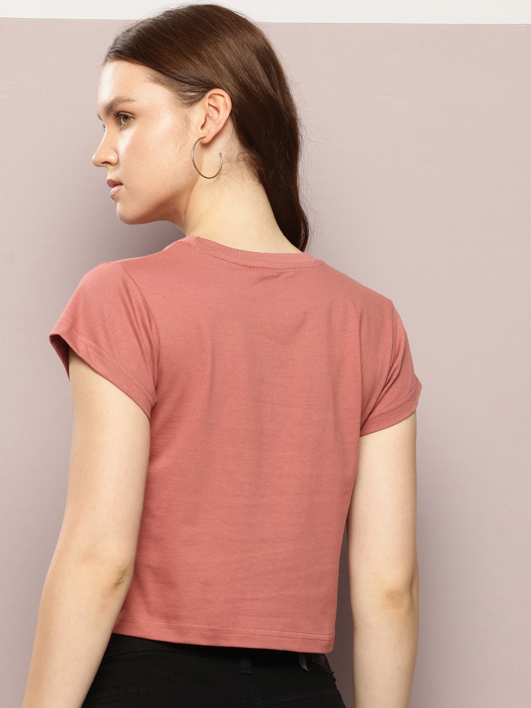 Womens Half Sleeve Round Neck Printed Regular Fit Tshirts