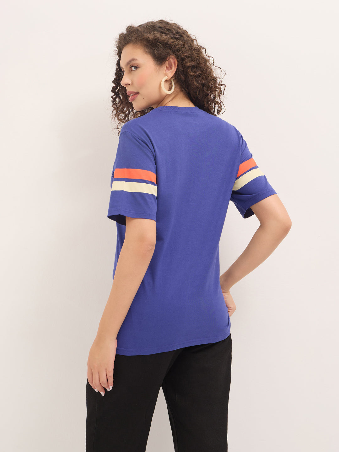 Womens Half Sleeve Round Neck Printed Oversized Fit Tshirts