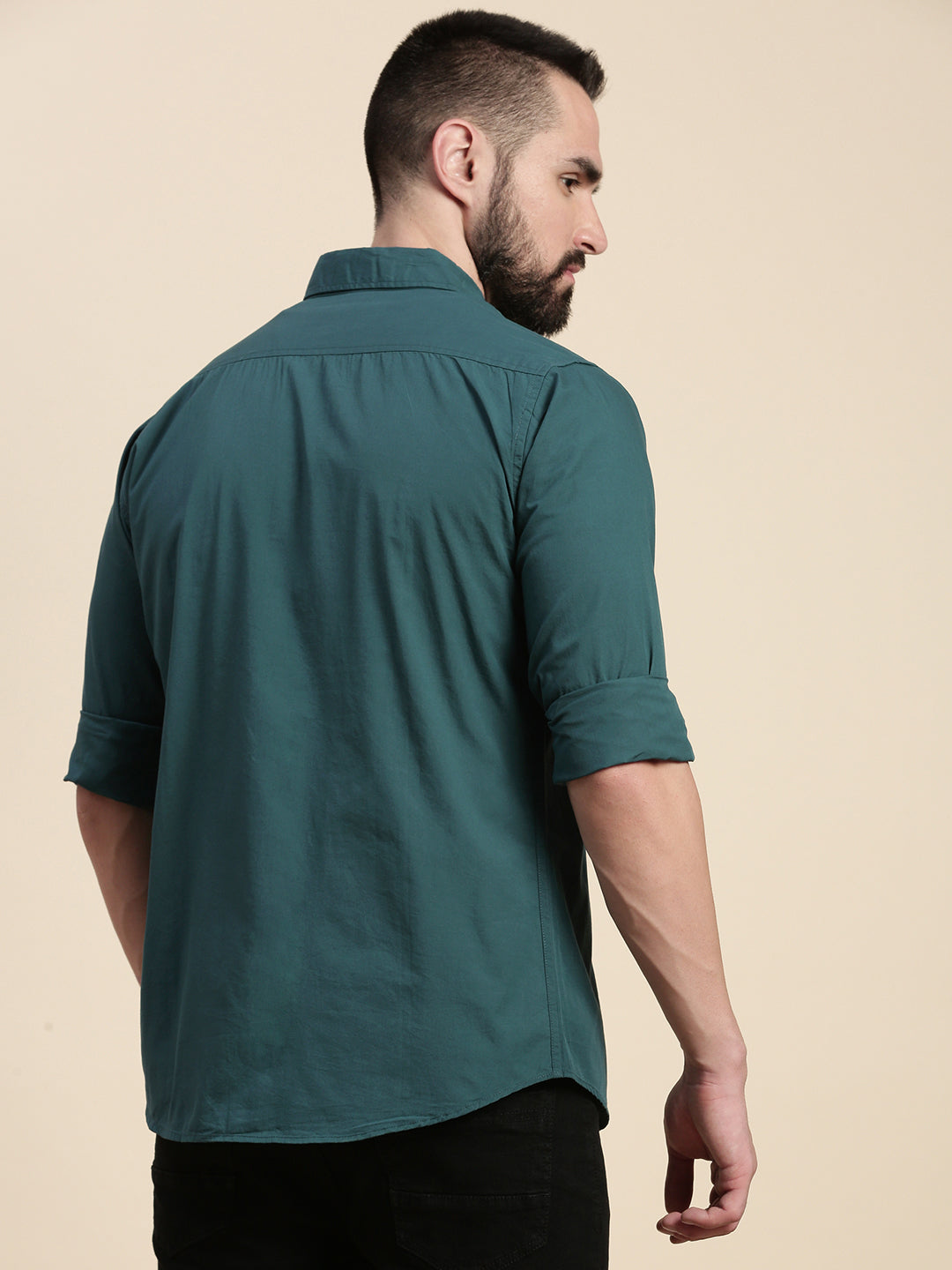 Mens Plain Full Sleeve Shirt With Pocket