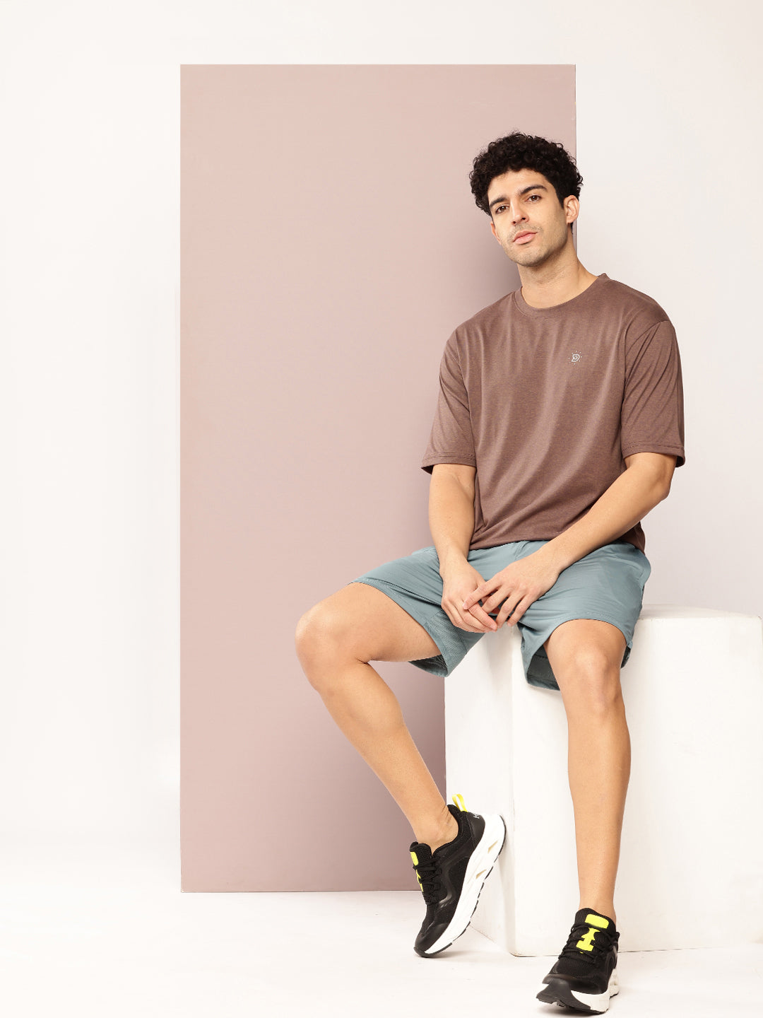Mens Short Sleeve Round Neck Oversized Polyster Tshirt