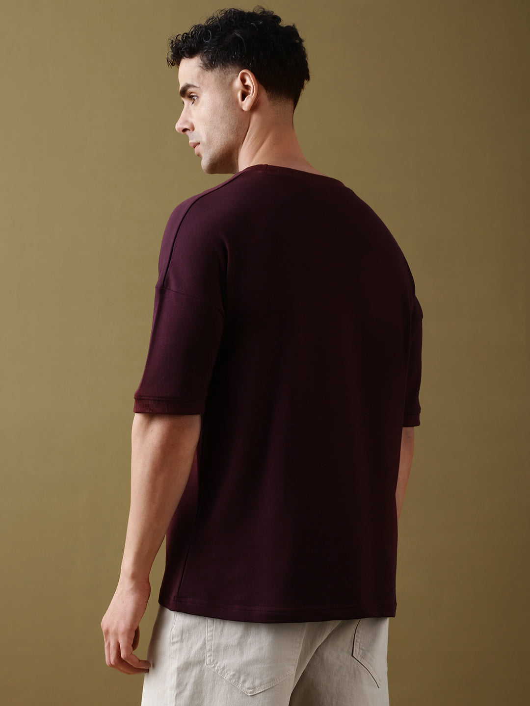 Mens Half Sleeve Round Neck Oversized Fit T-Shirts