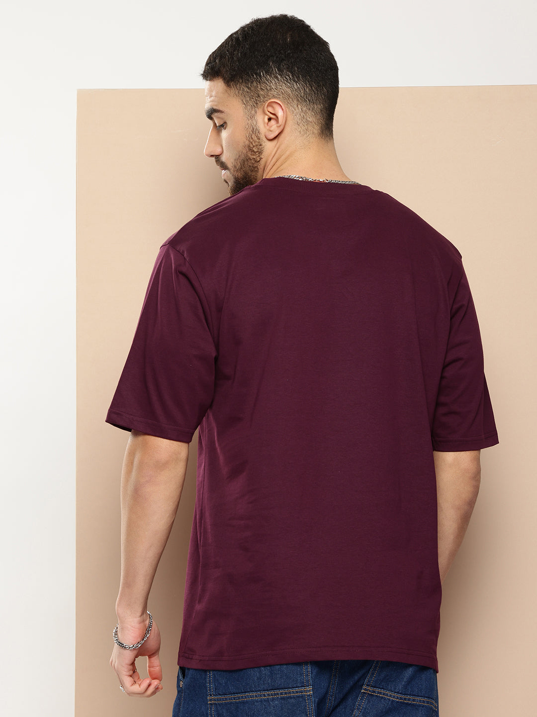 Mens Half Sleeve Round Neck Printed Oversized Fit Tshirts