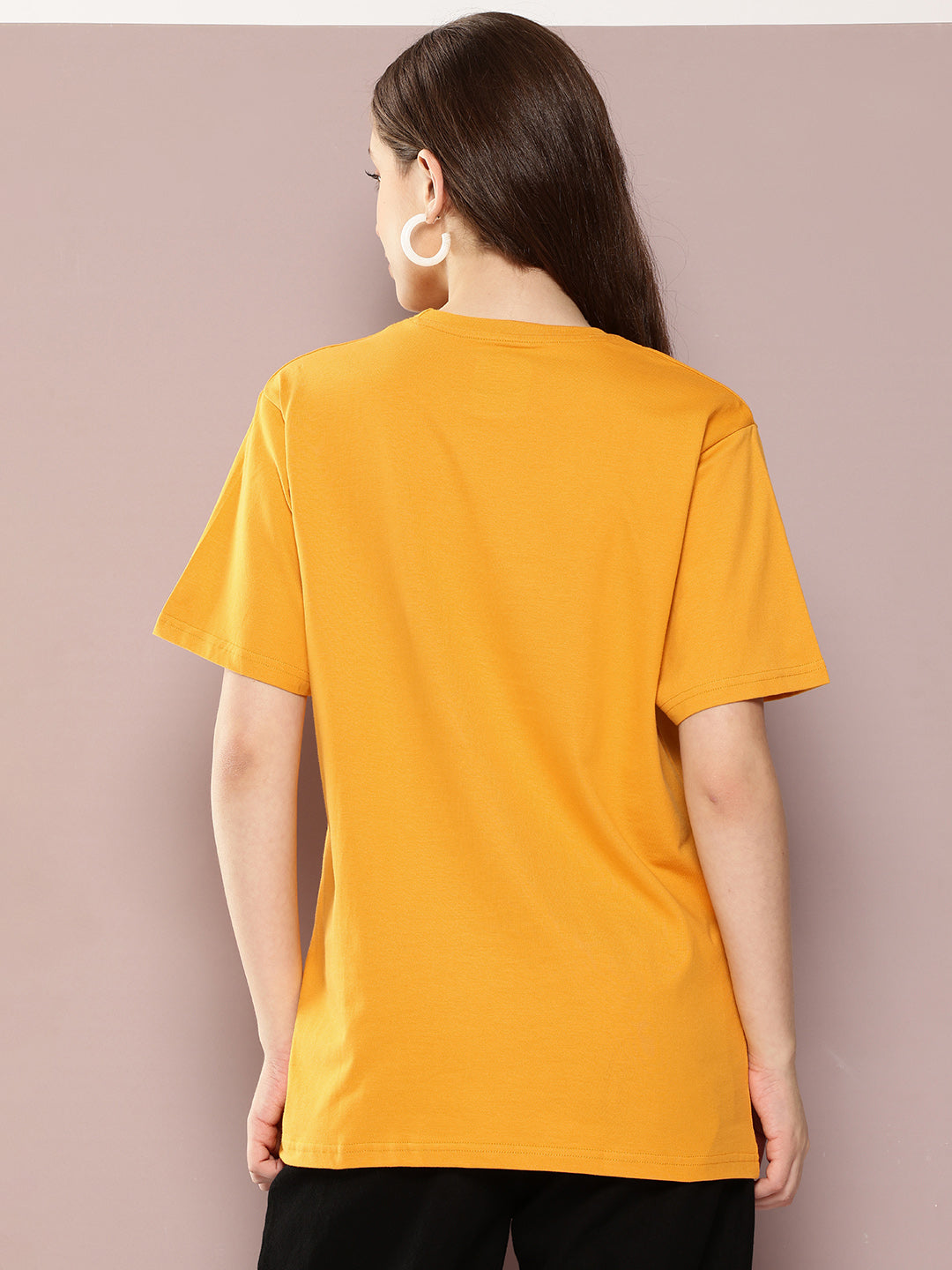 Womens Half Sleeve Round Neck Printed Oversized Fit Tshirts