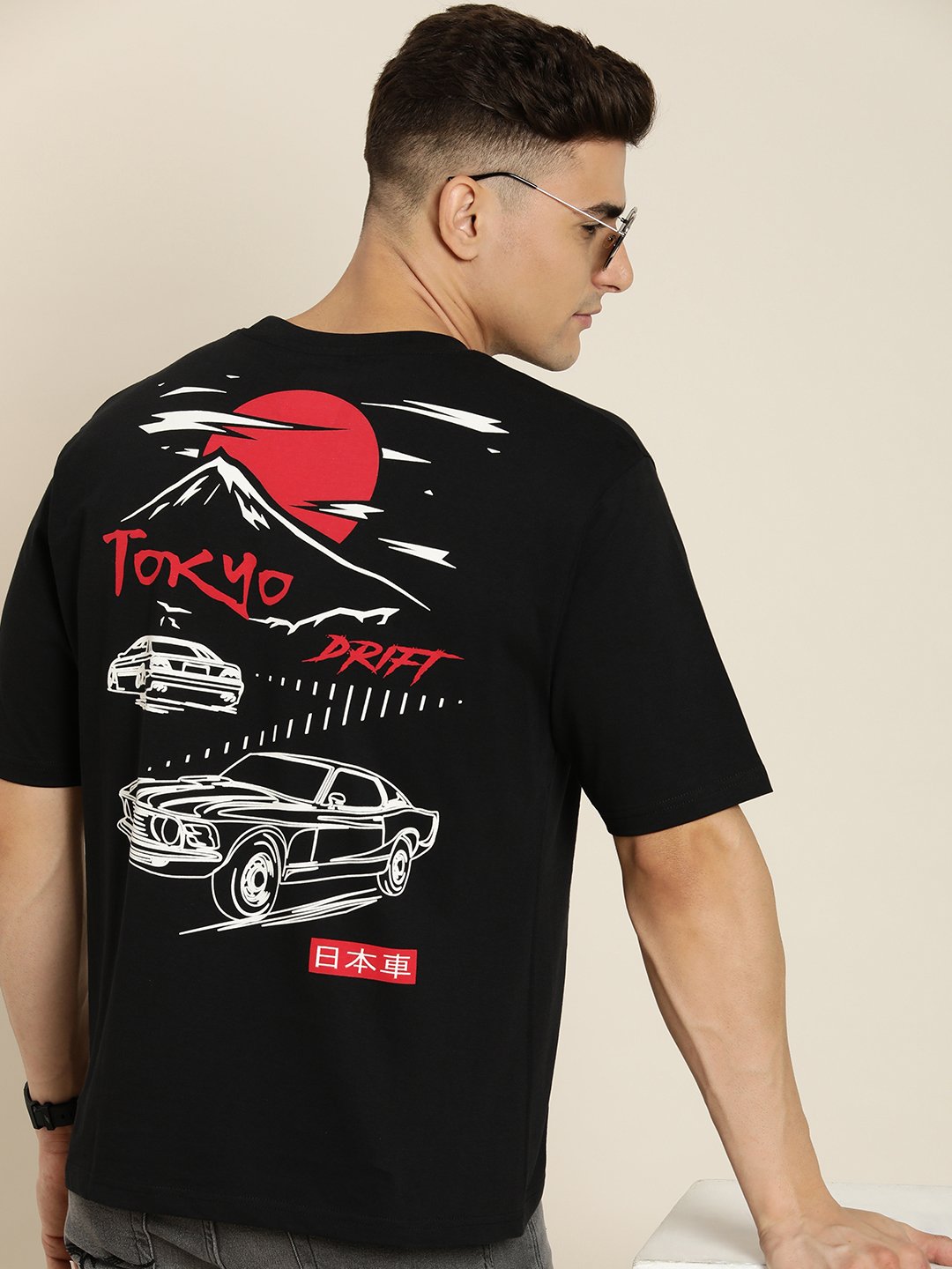 Mens Half Sleeve Round Neck Oversized Fit T-Shirts