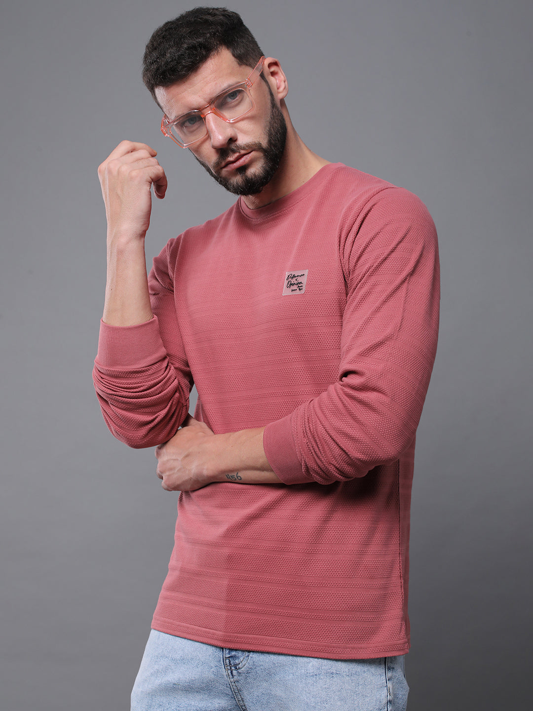 Mens Full Sleeve Round Neck Regular Fit T-Shirts