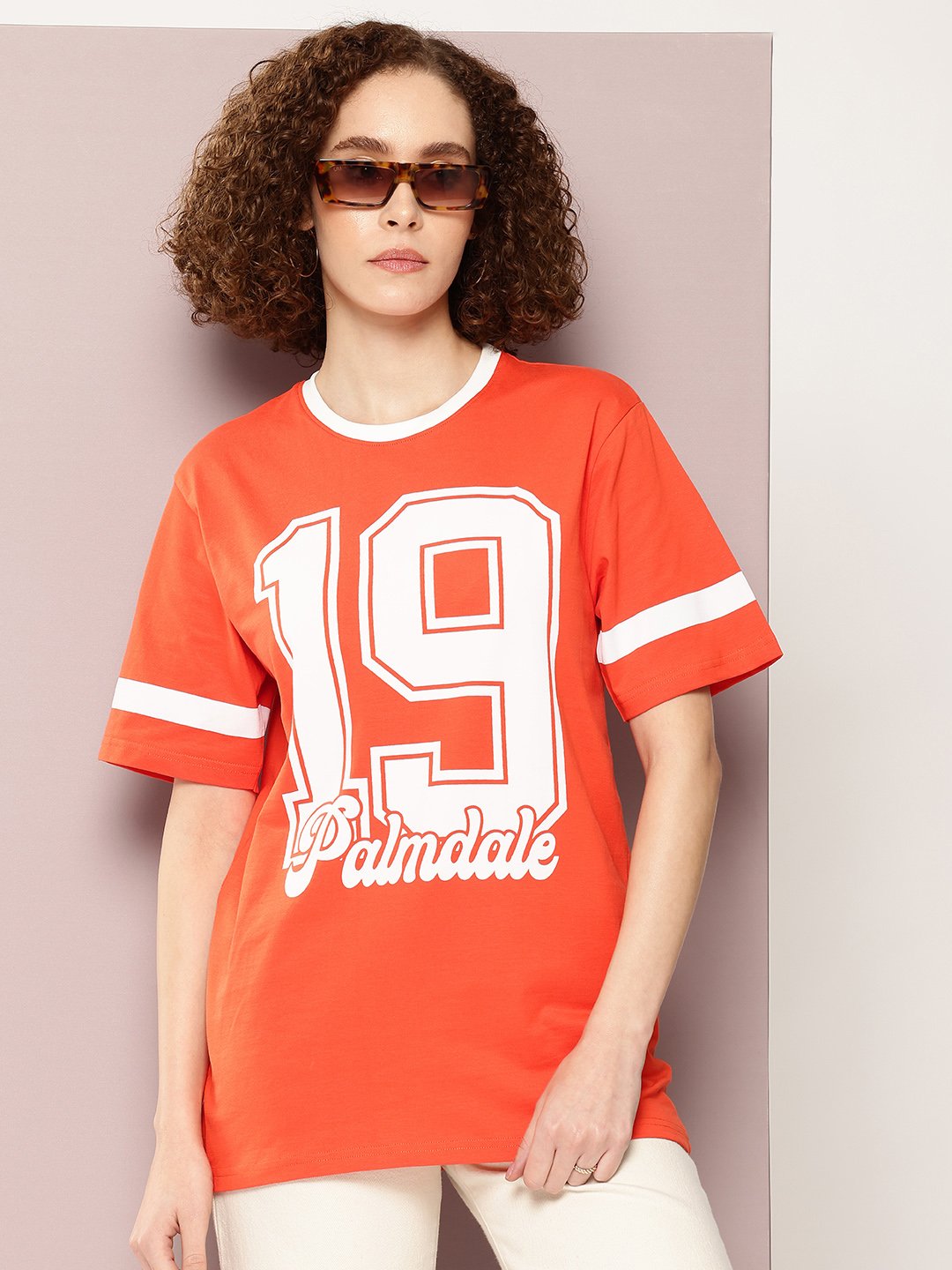 Womens Half Sleeve Round Neck Oversized Fit T-Shirts