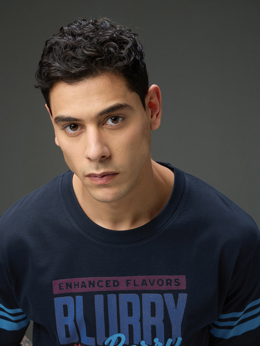 Mens Round Neck Half Sleeve Printed Oversized Fit Tshirt