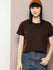 Womens Half Sleeve Round Neck Solid Boxy Fit Tshirts