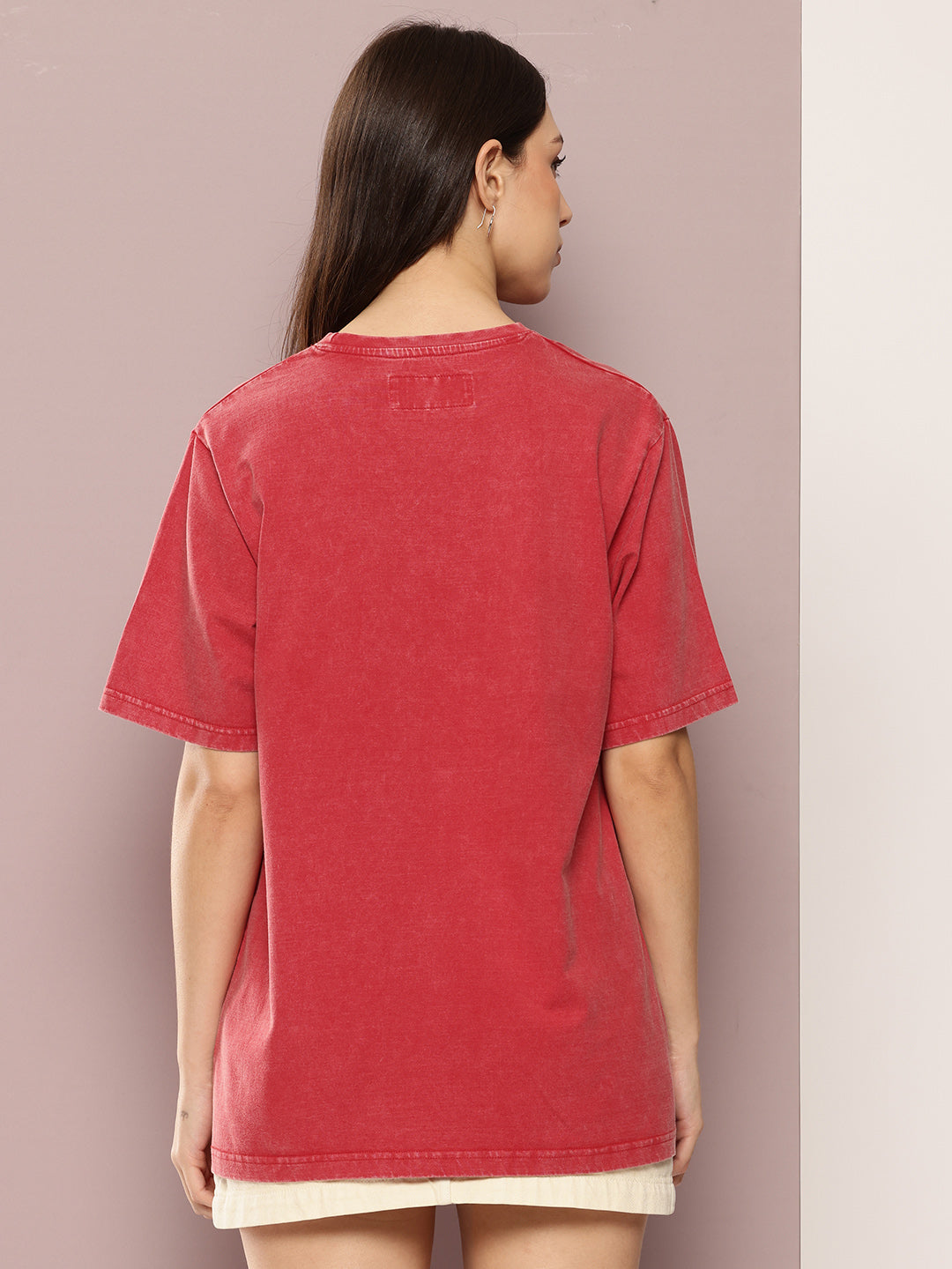 Womens Half Sleeve Round Neck Printed Oversized Fit Tshirts