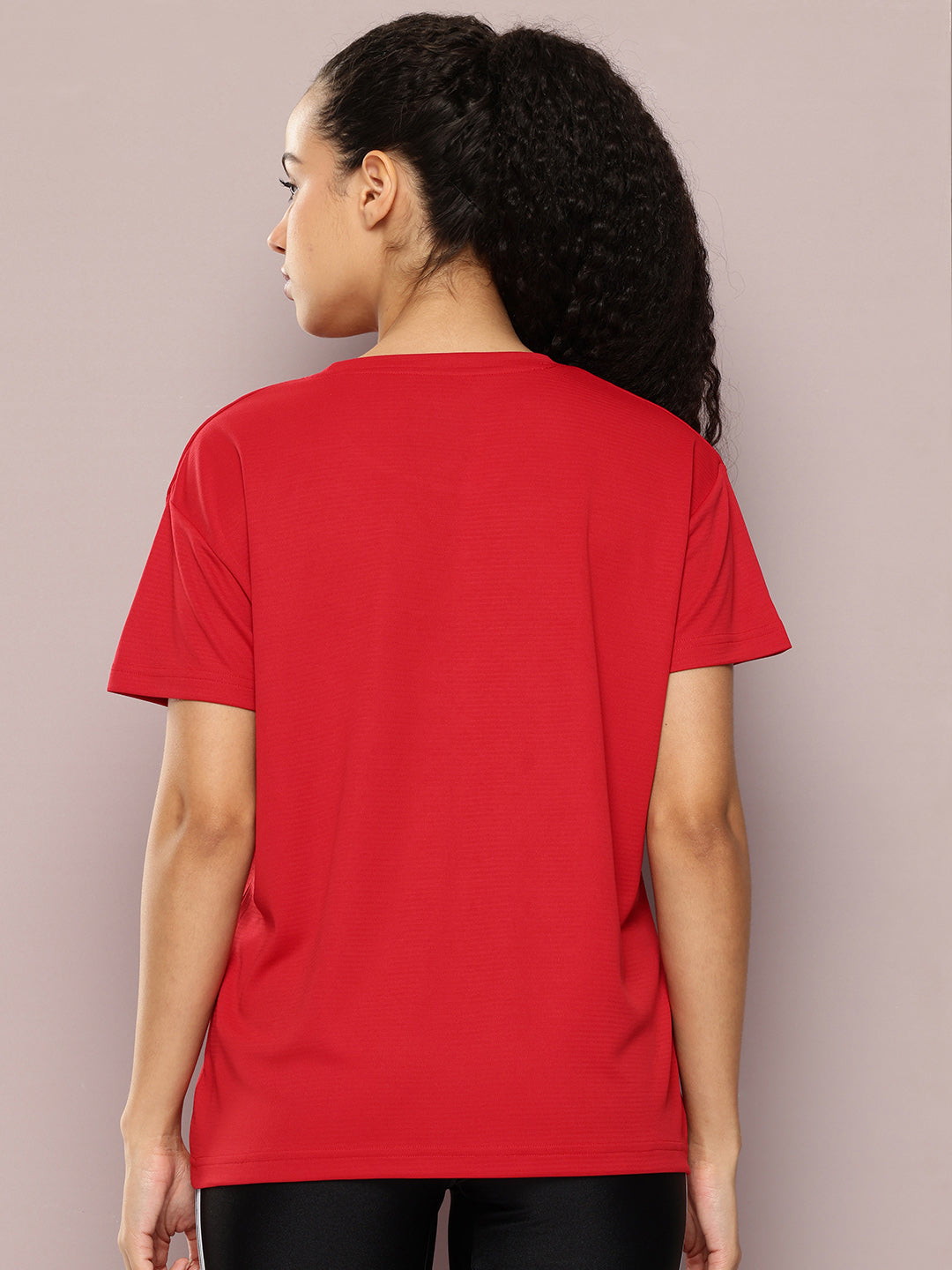 Womens Half Sleeve Round Neck Solid Boxy Fit Tshirts
