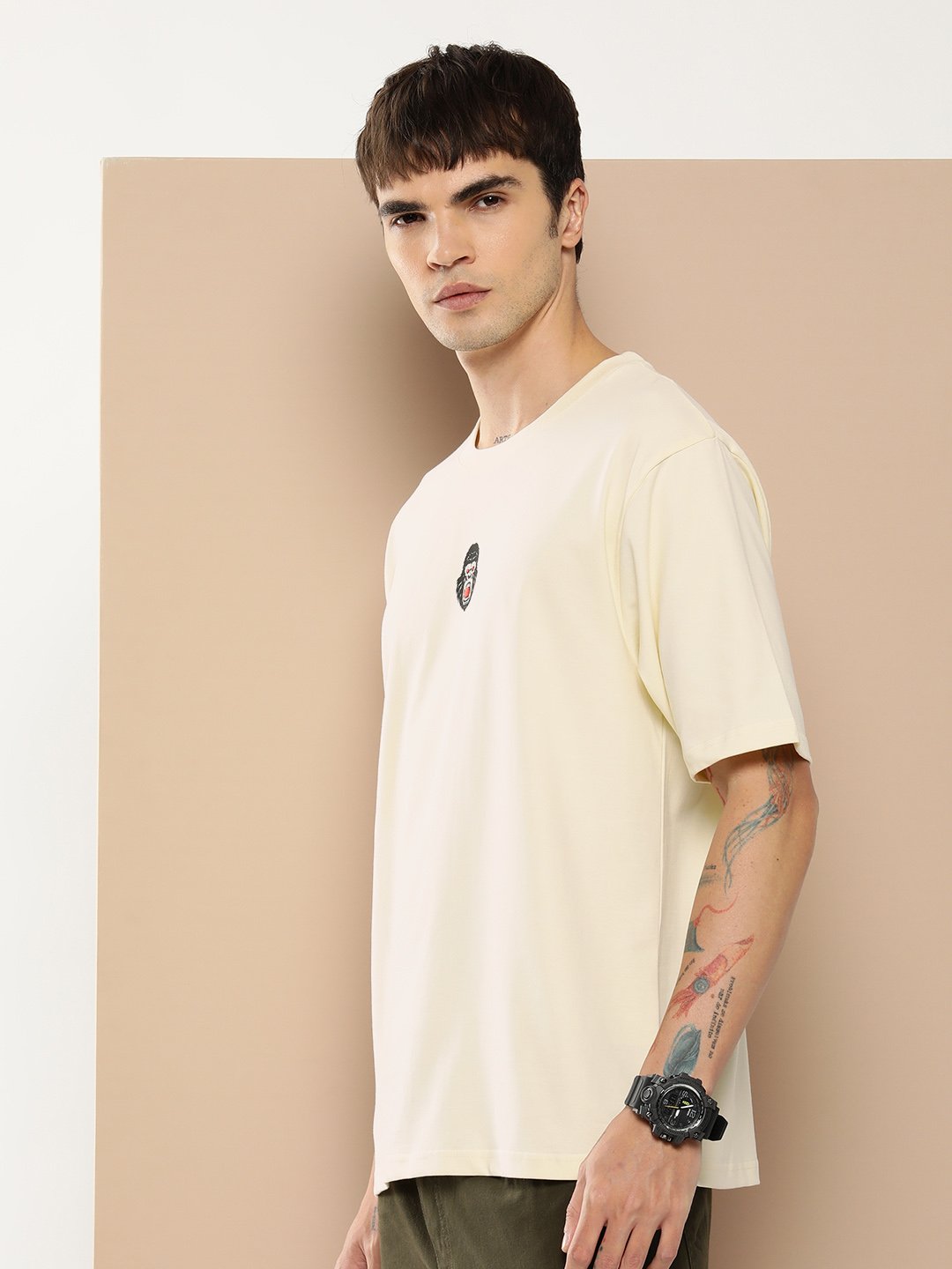 Mens Half Sleeve Round Neck Oversized Fit T-Shirts