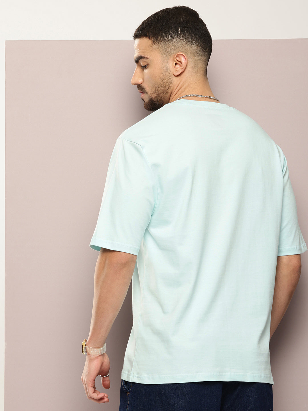 Mens Half Sleeve Round Neck Printed Oversized Fit Tshirts