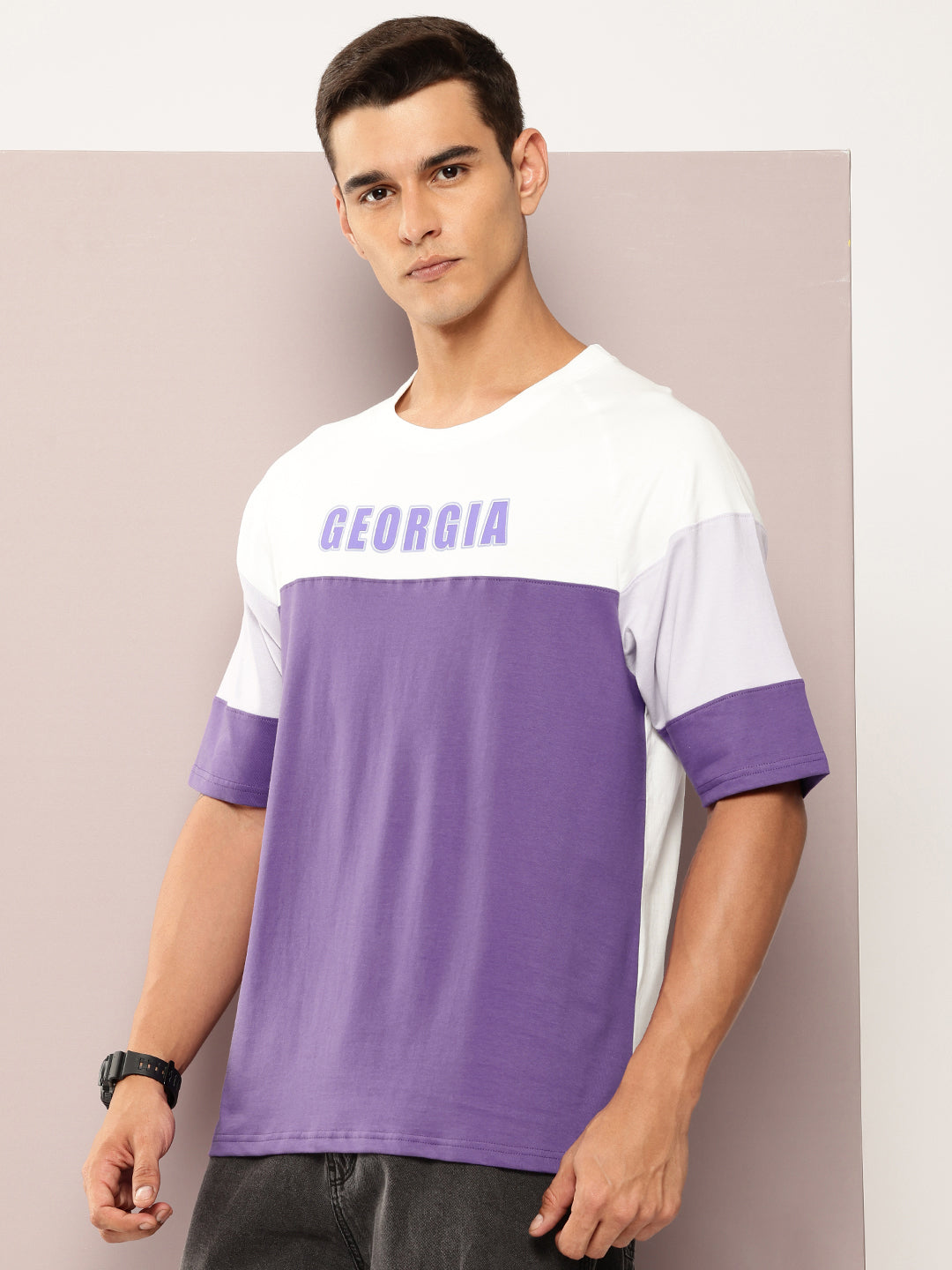 Mens Half Sleeve Round Neck Printed Oversized Fit Tshirts