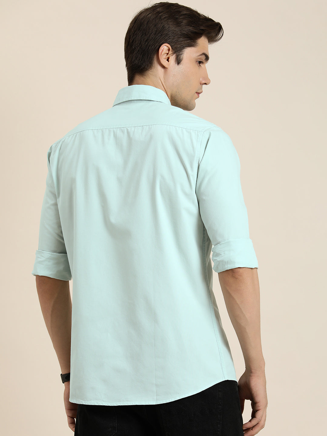 Mens Plain Full Sleeve Shirt With Pocket