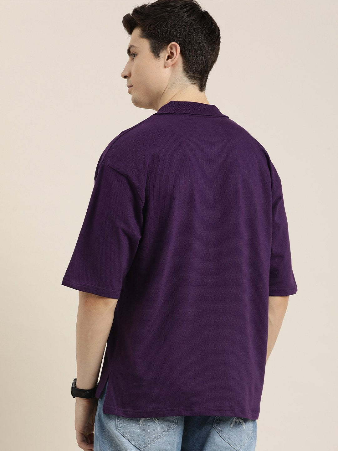 Mens Half Sleeve Oversized Fit Polo T-Shirts