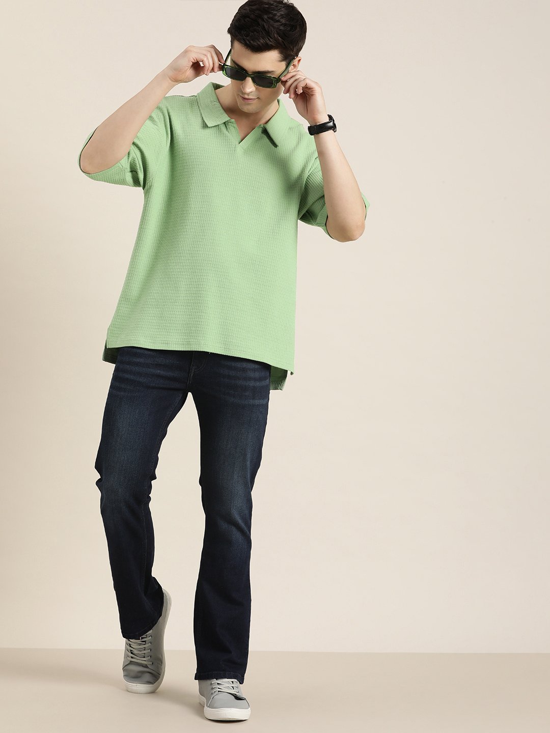 Mens Half Sleeve Oversized Fit Polo T-Shirts