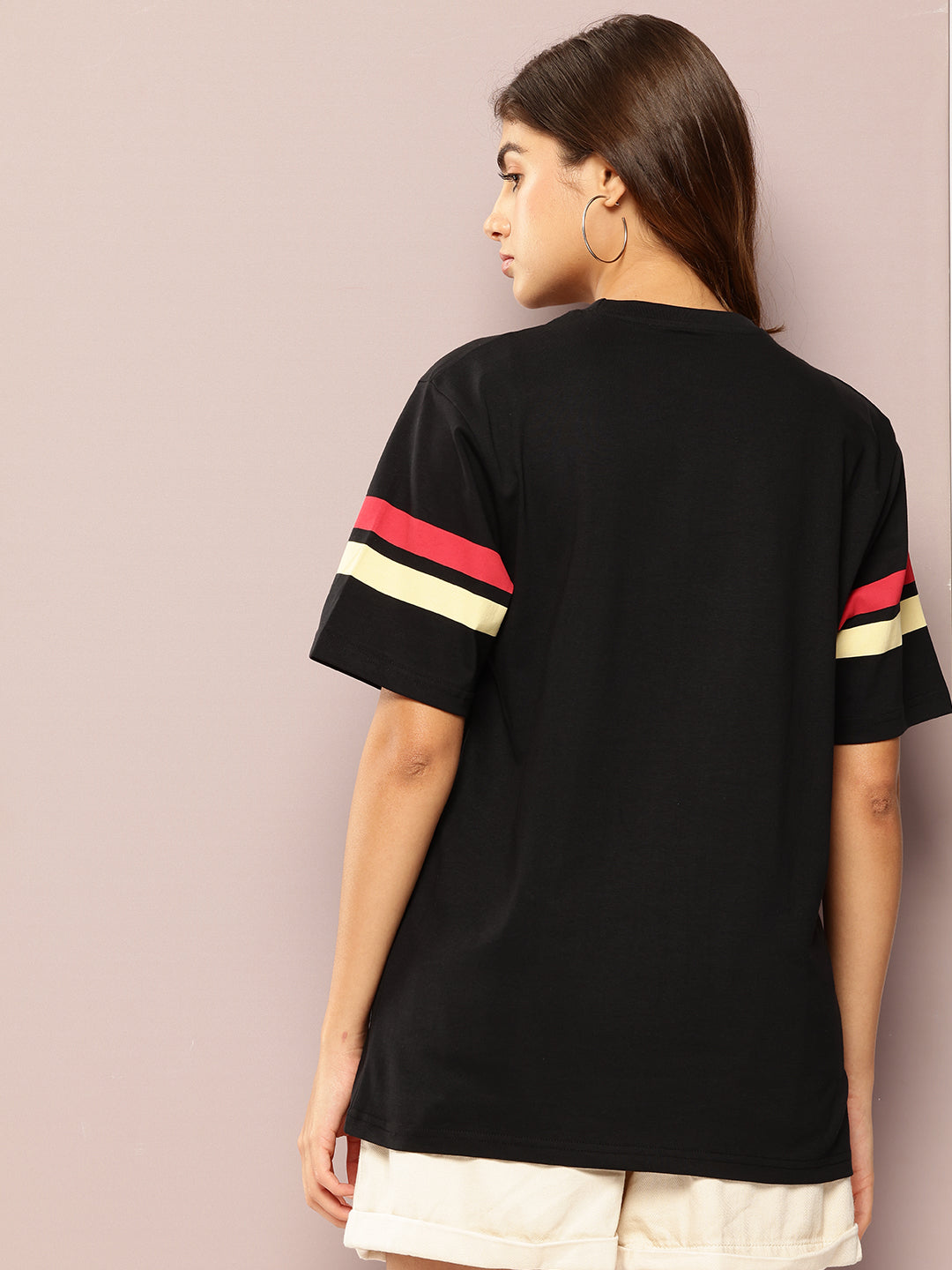 Womens Short Sleeve Printed Oversized Fit Tshirt