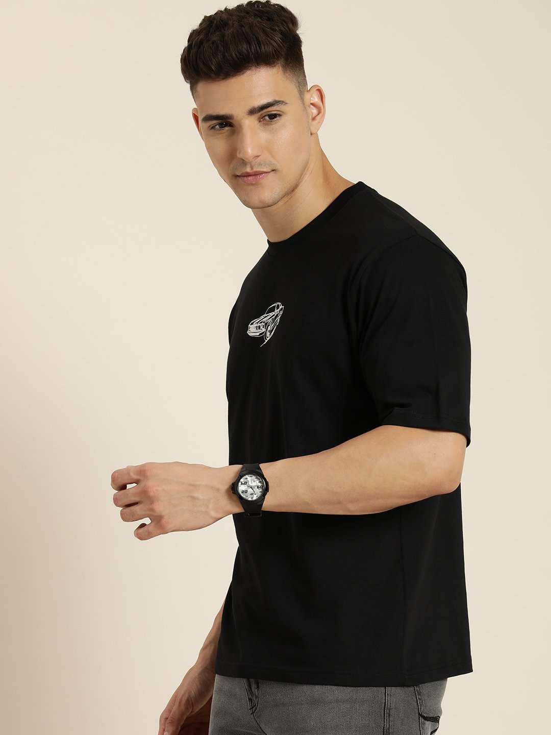 Mens Half Sleeve Round Neck Oversized Fit T-Shirts
