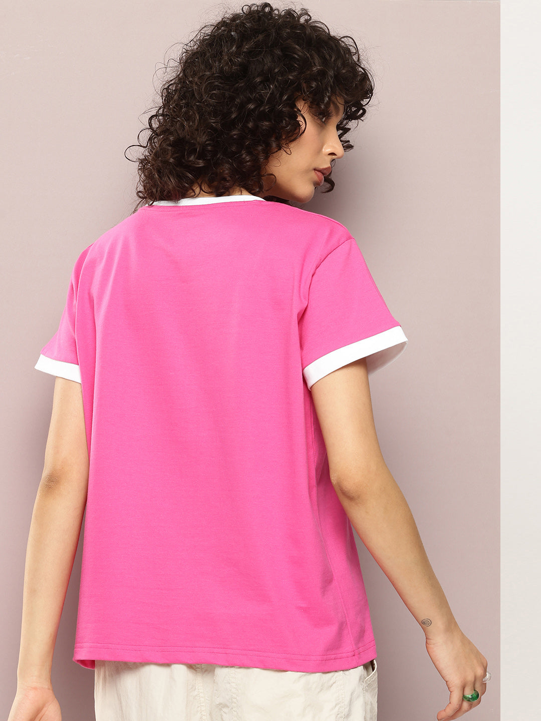 Womens Half Sleeve Round Neck Printed Boxy Fit Tshirts