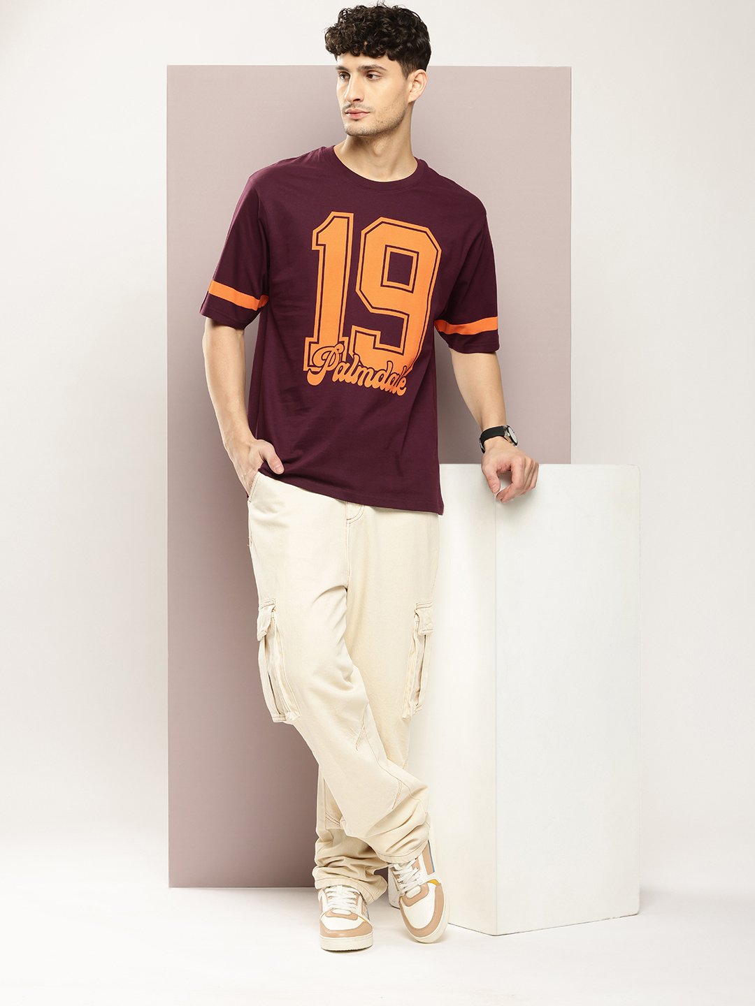 Mens Half Sleeve Round Neck Oversized Fit T-Shirts