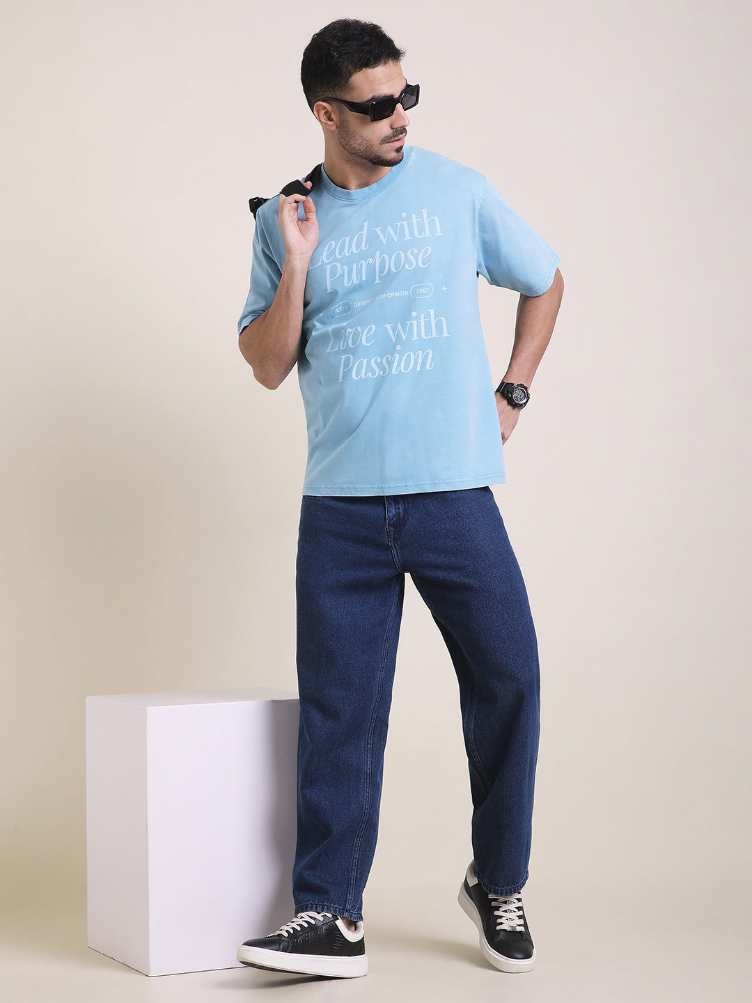Mens Half Sleeve Round Neck Printed Oversized Fit Tshirts