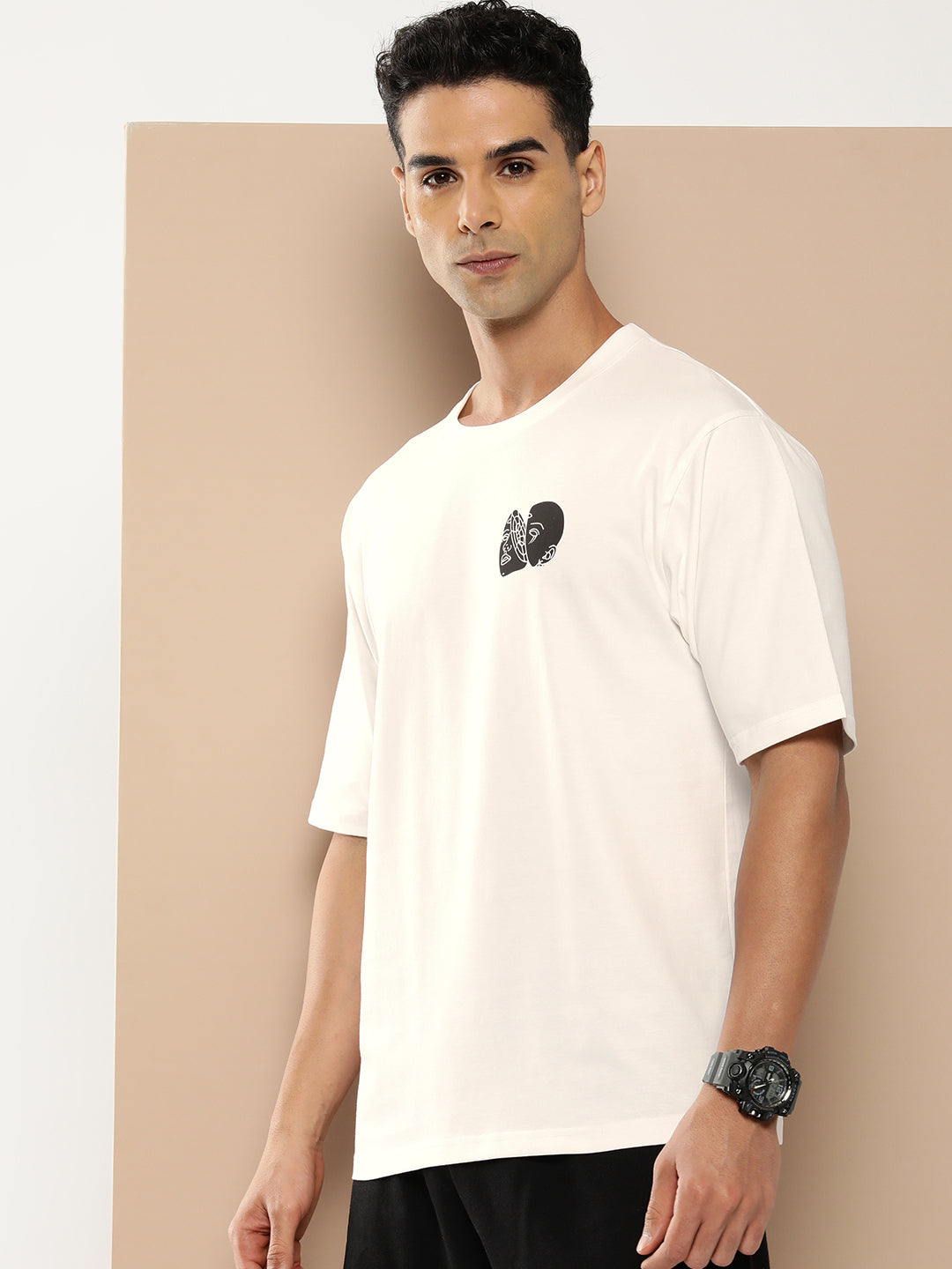 Mens Half Sleeve Round Neck Oversized Fit T-Shirts