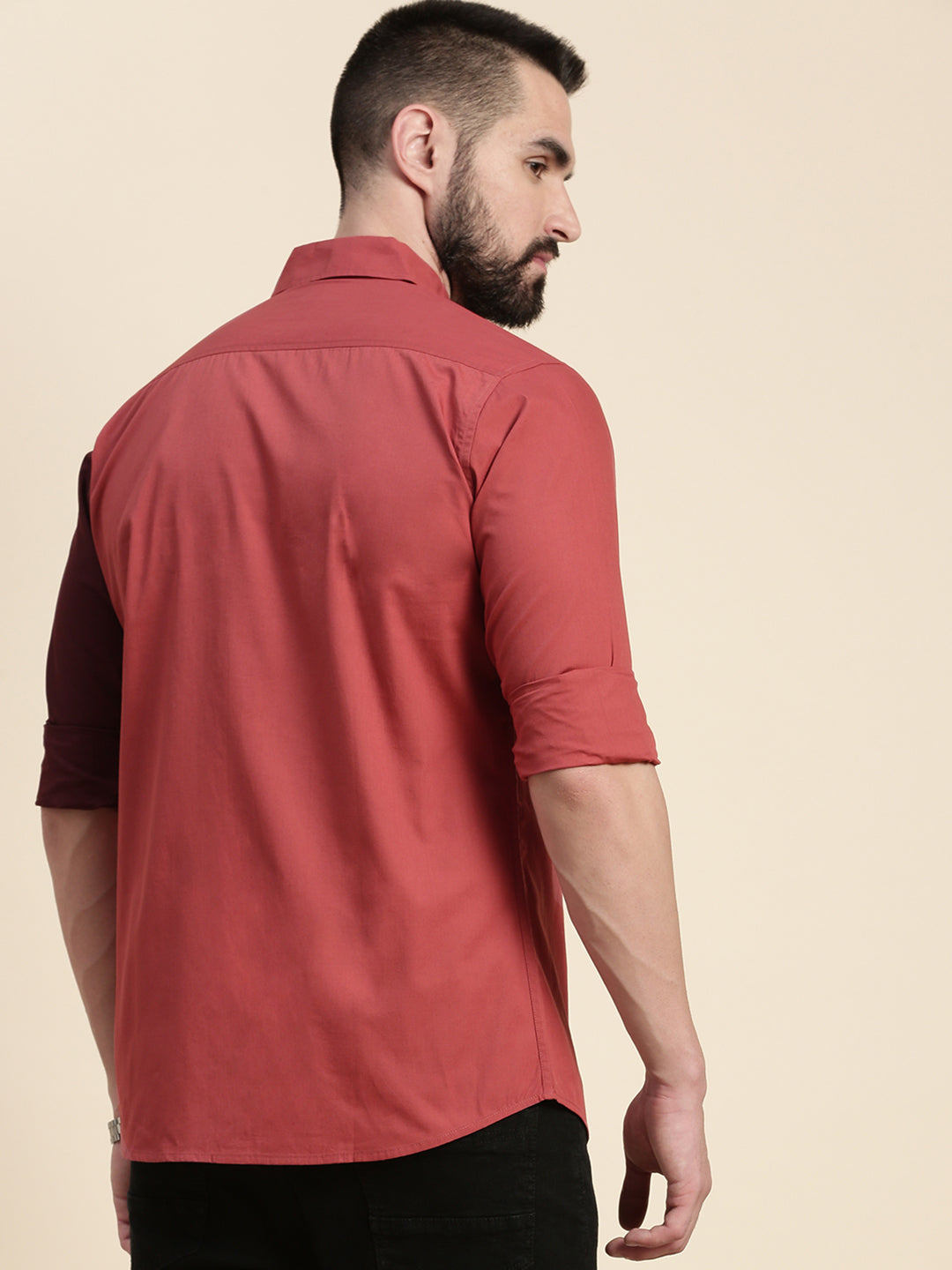 Mens Colourblocked Full Sleeve Shirt With Pocket