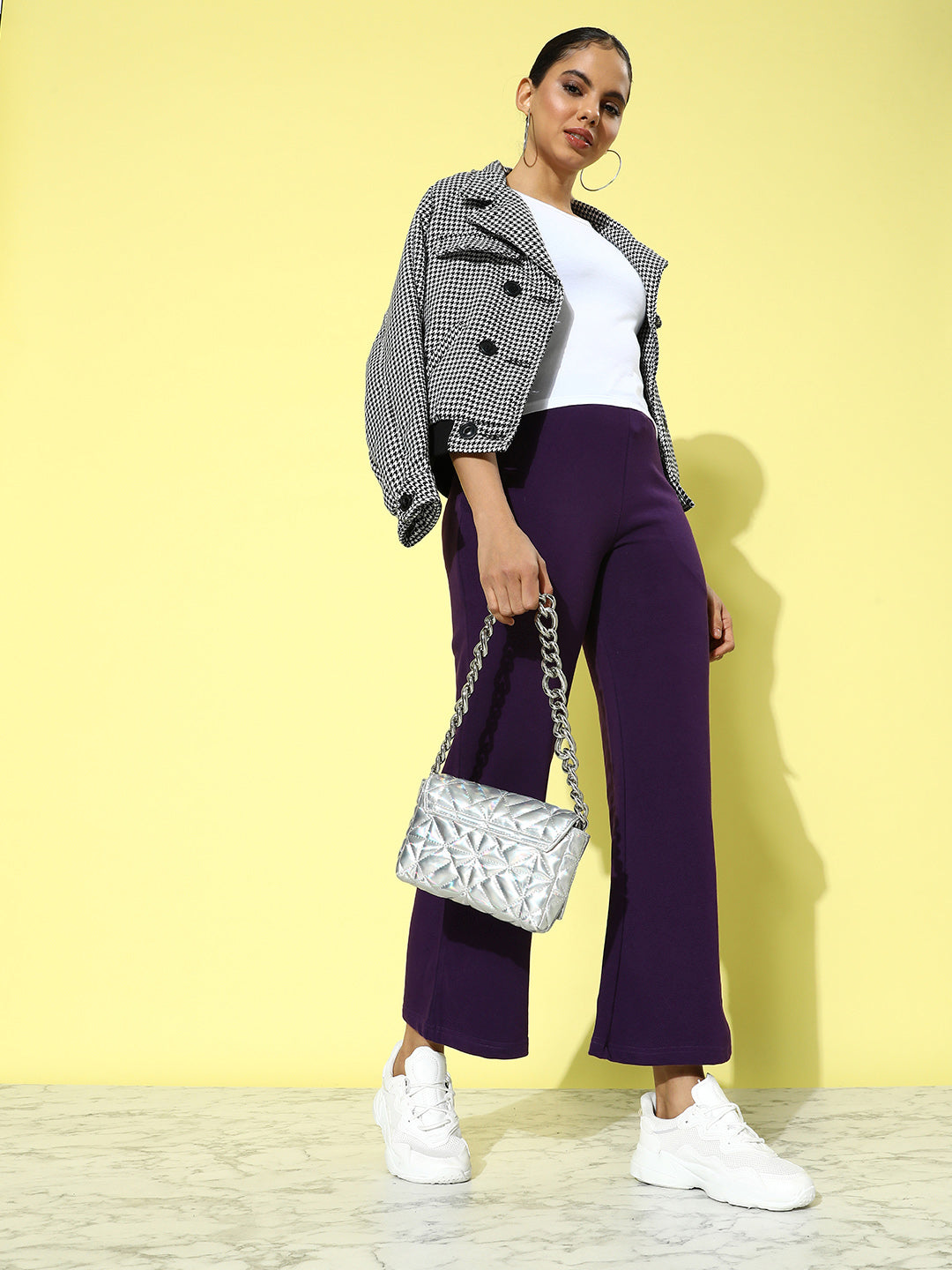 Women Solid Relaxed Fit Track Pant