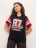 Womens Half Sleeve V-Neck Printed Oversized Fit Tshirts
