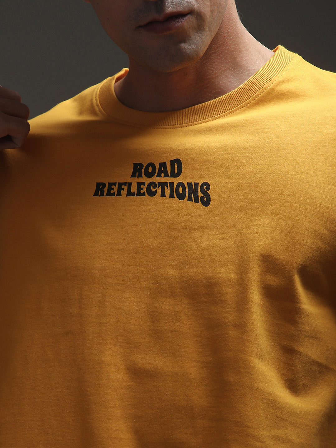 Mens Half Sleeve Drop Shoulder Printed Oversized Fit T-Shirts