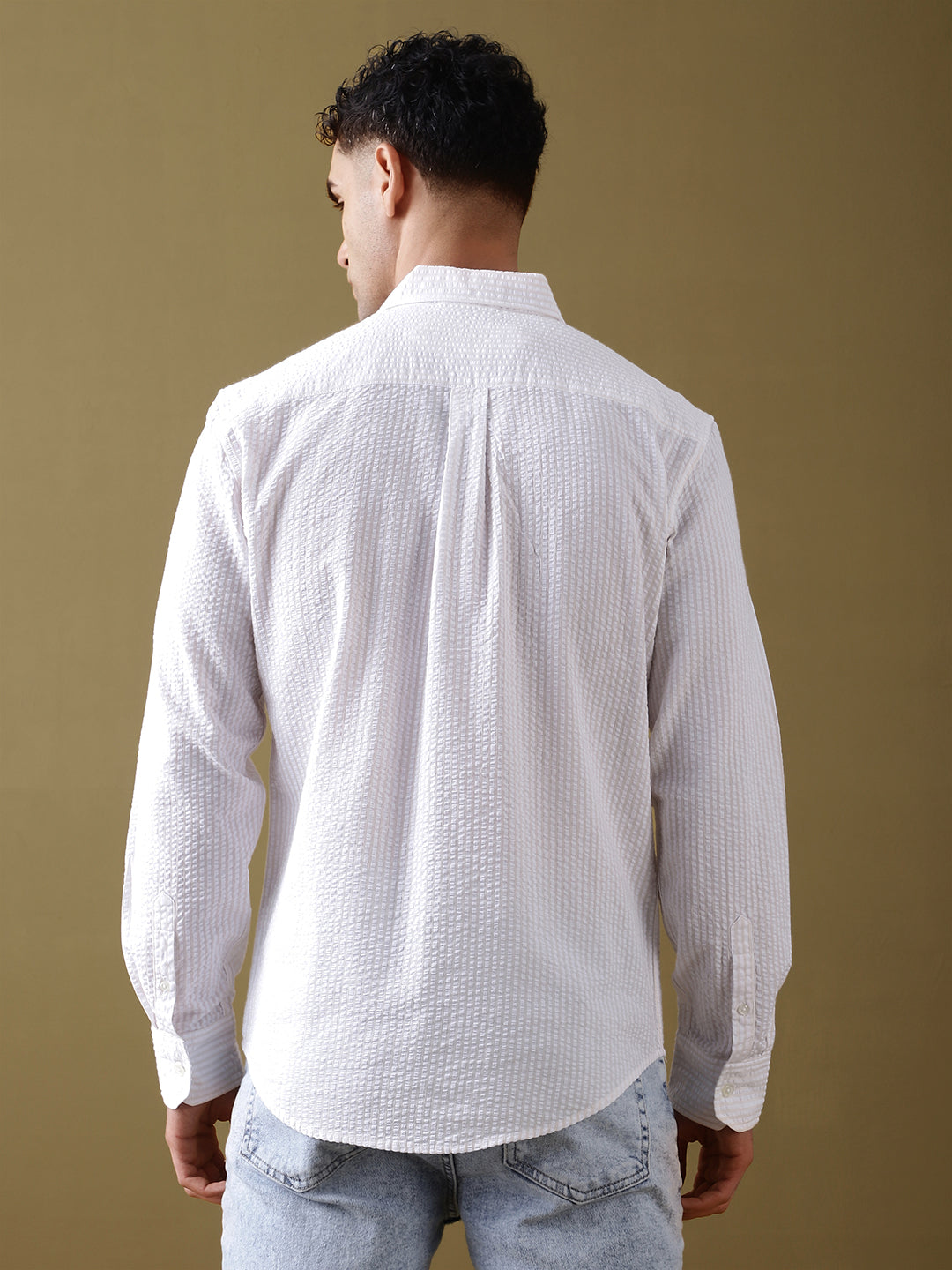 Mens Plain Full Sleeve Shirt With Pocket